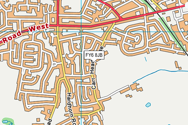 FY6 8JB map - OS VectorMap District (Ordnance Survey)