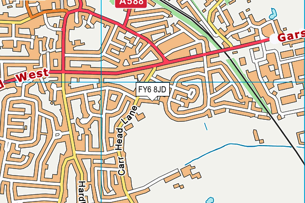 FY6 8JD map - OS VectorMap District (Ordnance Survey)