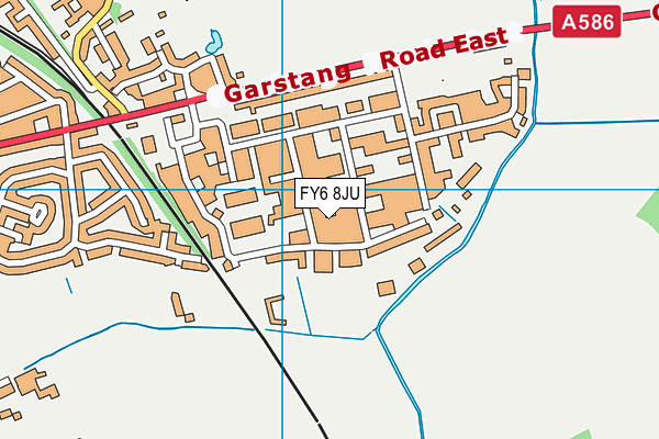 FY6 8JU map - OS VectorMap District (Ordnance Survey)
