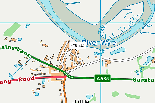 FY6 8JZ map - OS VectorMap District (Ordnance Survey)