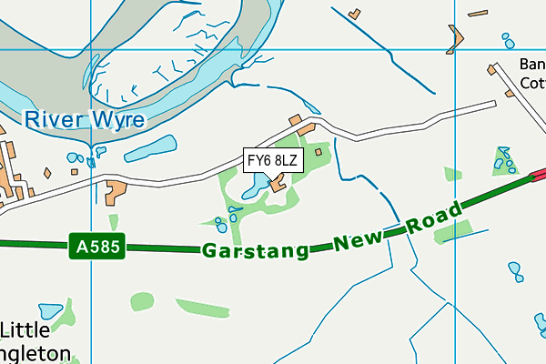 FY6 8LZ map - OS VectorMap District (Ordnance Survey)