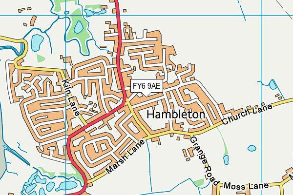 FY6 9AE map - OS VectorMap District (Ordnance Survey)