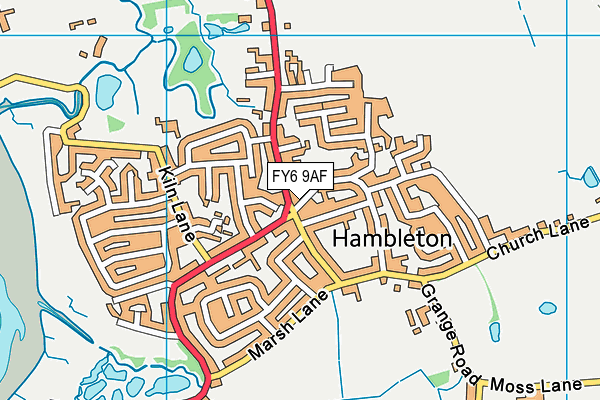 FY6 9AF map - OS VectorMap District (Ordnance Survey)