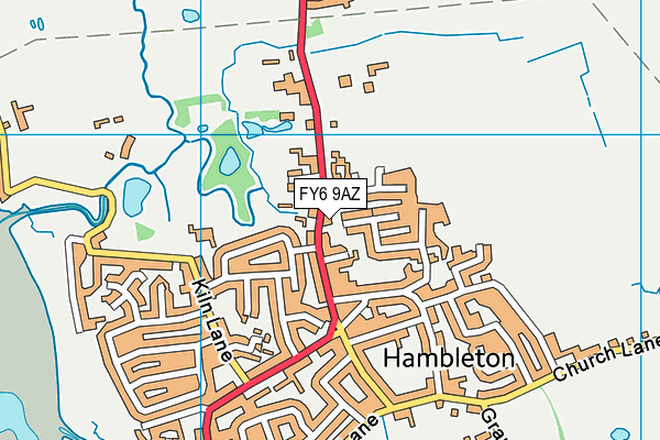 FY6 9AZ map - OS VectorMap District (Ordnance Survey)