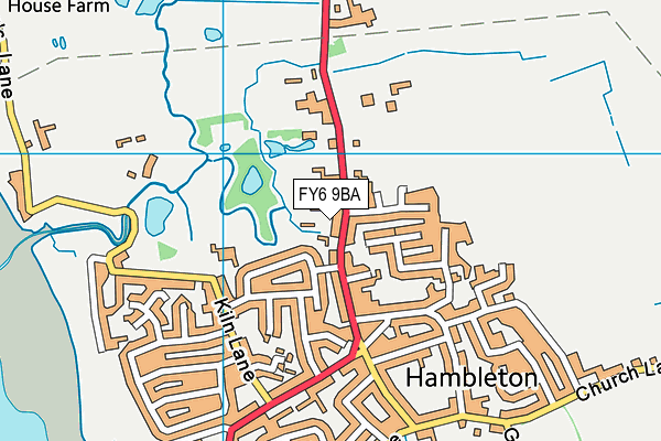 FY6 9BA map - OS VectorMap District (Ordnance Survey)
