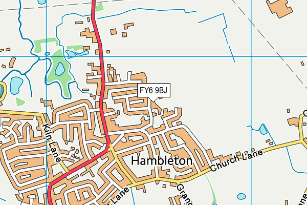FY6 9BJ map - OS VectorMap District (Ordnance Survey)