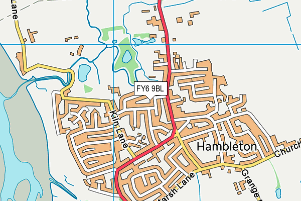 FY6 9BL map - OS VectorMap District (Ordnance Survey)