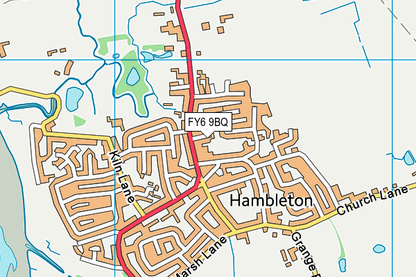 FY6 9BQ map - OS VectorMap District (Ordnance Survey)