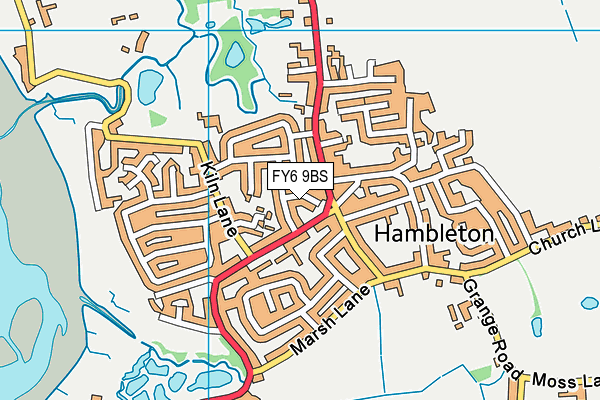 FY6 9BS map - OS VectorMap District (Ordnance Survey)