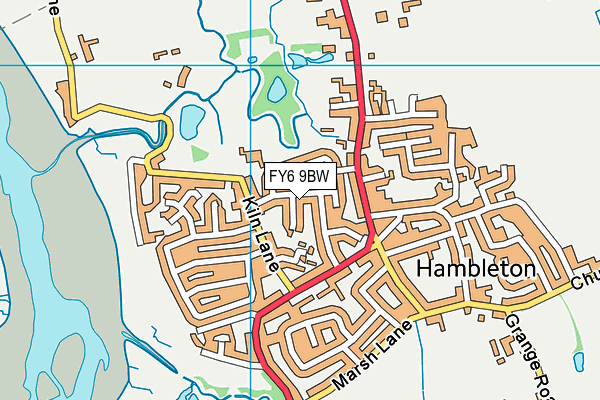 FY6 9BW map - OS VectorMap District (Ordnance Survey)