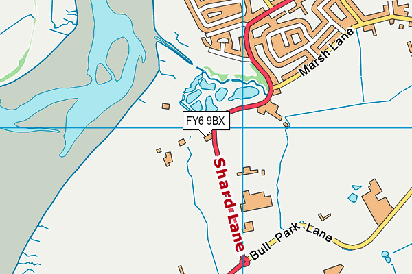 FY6 9BX map - OS VectorMap District (Ordnance Survey)