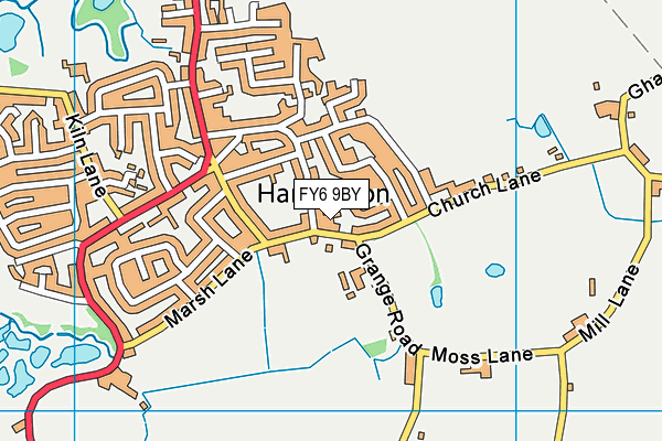 FY6 9BY map - OS VectorMap District (Ordnance Survey)