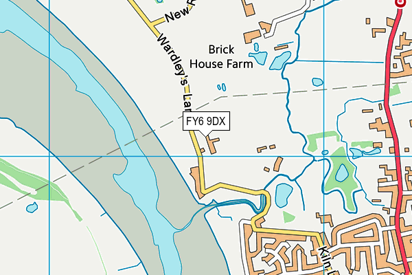 FY6 9DX map - OS VectorMap District (Ordnance Survey)