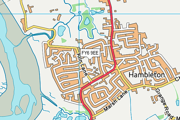 FY6 9EE map - OS VectorMap District (Ordnance Survey)