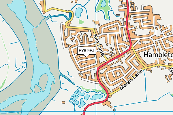 FY6 9EJ map - OS VectorMap District (Ordnance Survey)