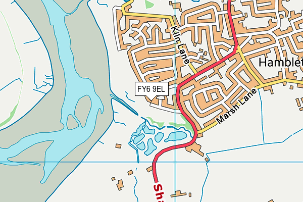 FY6 9EL map - OS VectorMap District (Ordnance Survey)
