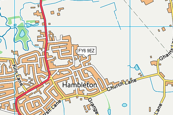 FY6 9EZ map - OS VectorMap District (Ordnance Survey)