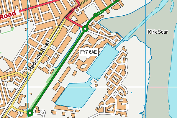 FY7 6AE map - OS VectorMap District (Ordnance Survey)
