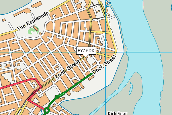 FY7 6DX map - OS VectorMap District (Ordnance Survey)