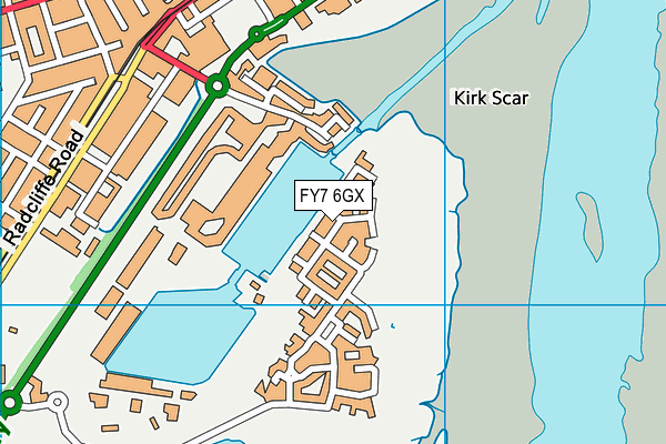 FY7 6GX map - OS VectorMap District (Ordnance Survey)