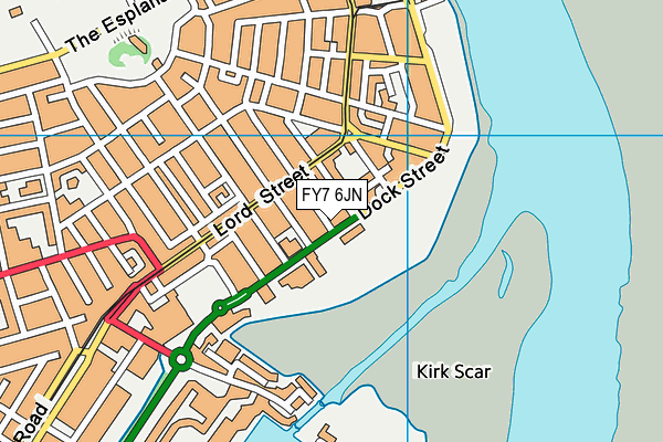 FY7 6JN map - OS VectorMap District (Ordnance Survey)