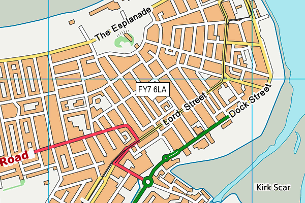 FY7 6LA map - OS VectorMap District (Ordnance Survey)