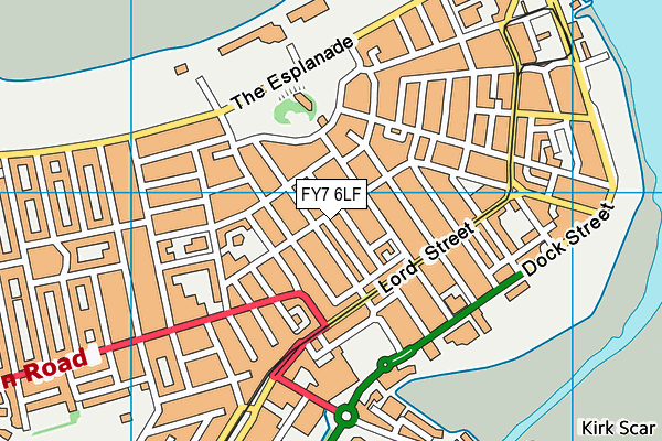FY7 6LF map - OS VectorMap District (Ordnance Survey)
