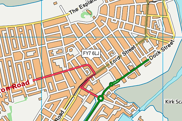 FY7 6LJ map - OS VectorMap District (Ordnance Survey)