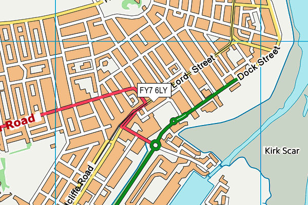 FY7 6LY map - OS VectorMap District (Ordnance Survey)