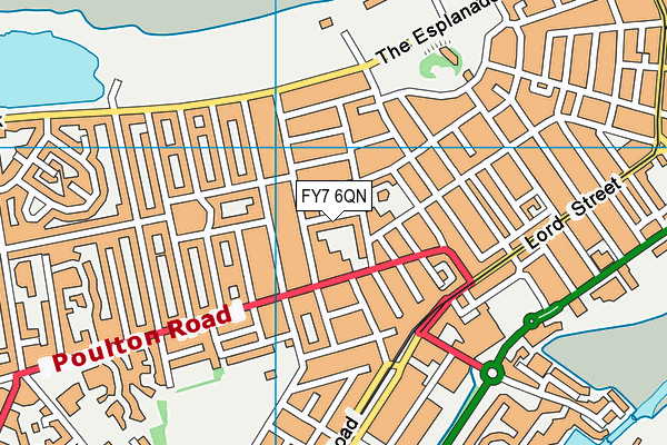 Fleetwood Chaucer Community Primary School  map (FY7 6QN) - OS VectorMap District (Ordnance Survey)