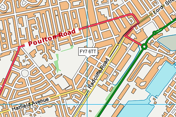 FY7 6TT map - OS VectorMap District (Ordnance Survey)