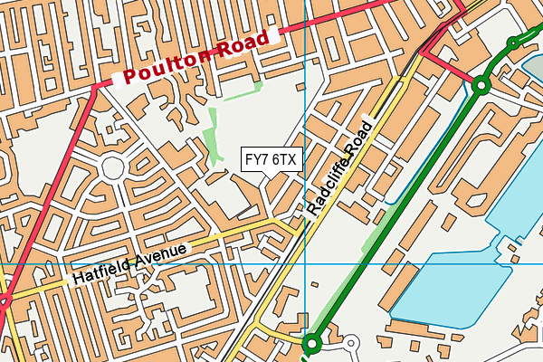 Fleetwood Town (Highbury Stadium) map (FY7 6TX) - OS VectorMap District (Ordnance Survey)