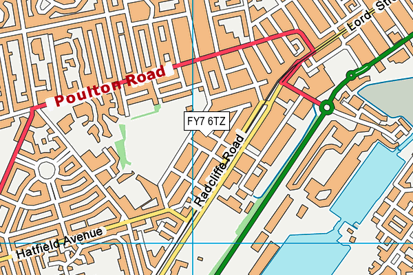 FY7 6TZ map - OS VectorMap District (Ordnance Survey)
