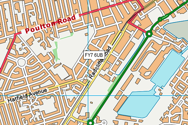 FY7 6UB map - OS VectorMap District (Ordnance Survey)