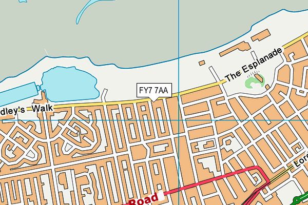 FY7 7AA map - OS VectorMap District (Ordnance Survey)