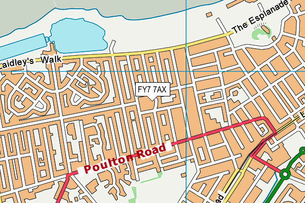 FY7 7AX map - OS VectorMap District (Ordnance Survey)