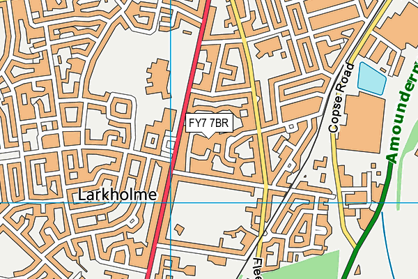 FY7 7BR map - OS VectorMap District (Ordnance Survey)