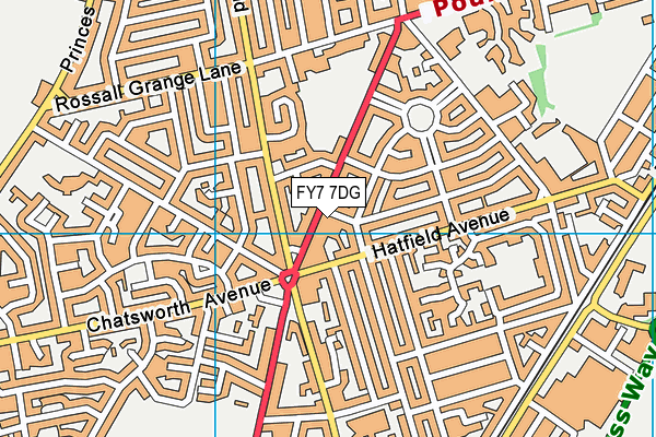 FY7 7DG map - OS VectorMap District (Ordnance Survey)