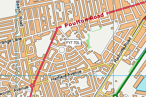 FY7 7DL map - OS VectorMap District (Ordnance Survey)