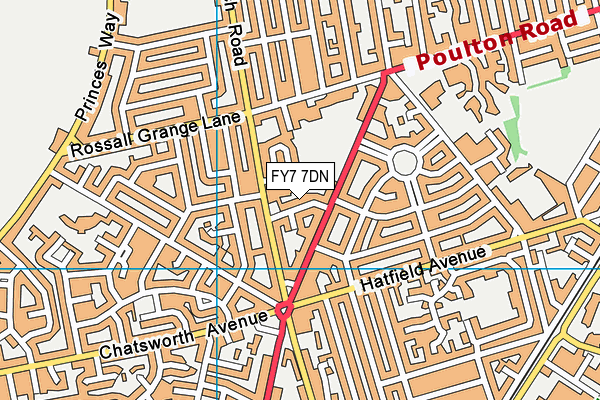 FY7 7DN map - OS VectorMap District (Ordnance Survey)