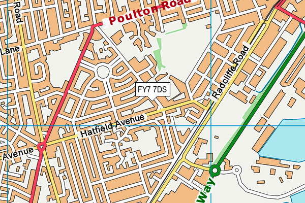 FY7 7DS map - OS VectorMap District (Ordnance Survey)