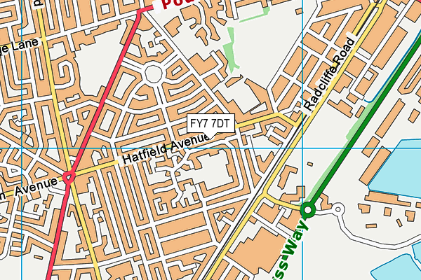 FY7 7DT map - OS VectorMap District (Ordnance Survey)