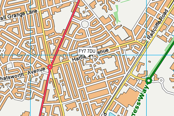 FY7 7DU map - OS VectorMap District (Ordnance Survey)