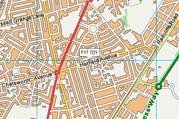 FY7 7DY map - OS VectorMap District (Ordnance Survey)