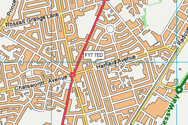 FY7 7ED map - OS VectorMap District (Ordnance Survey)