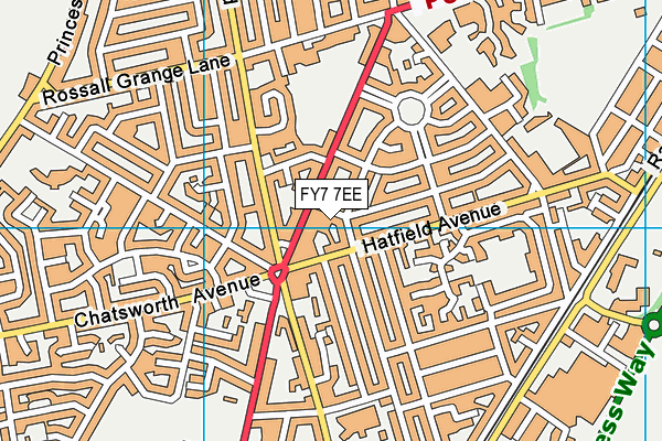 FY7 7EE map - OS VectorMap District (Ordnance Survey)