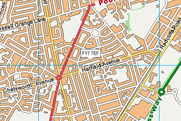 FY7 7EF map - OS VectorMap District (Ordnance Survey)