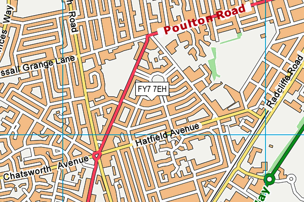 FY7 7EH map - OS VectorMap District (Ordnance Survey)