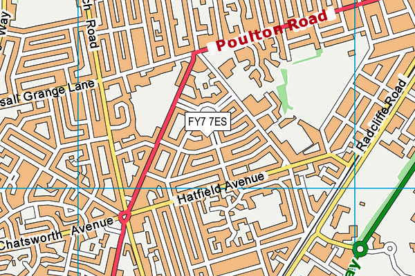 FY7 7ES map - OS VectorMap District (Ordnance Survey)