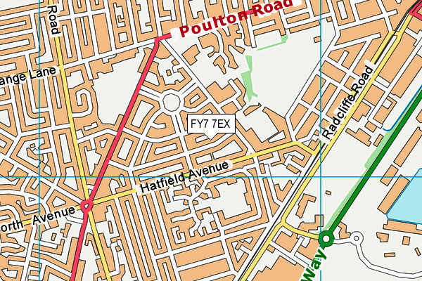 FY7 7EX map - OS VectorMap District (Ordnance Survey)